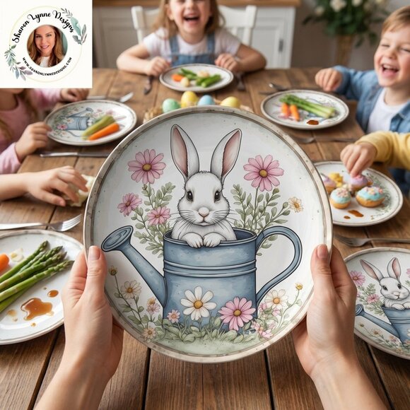Other - Bunny Dinner Plate – Durable Polymer Spring Tableware (10-inch)